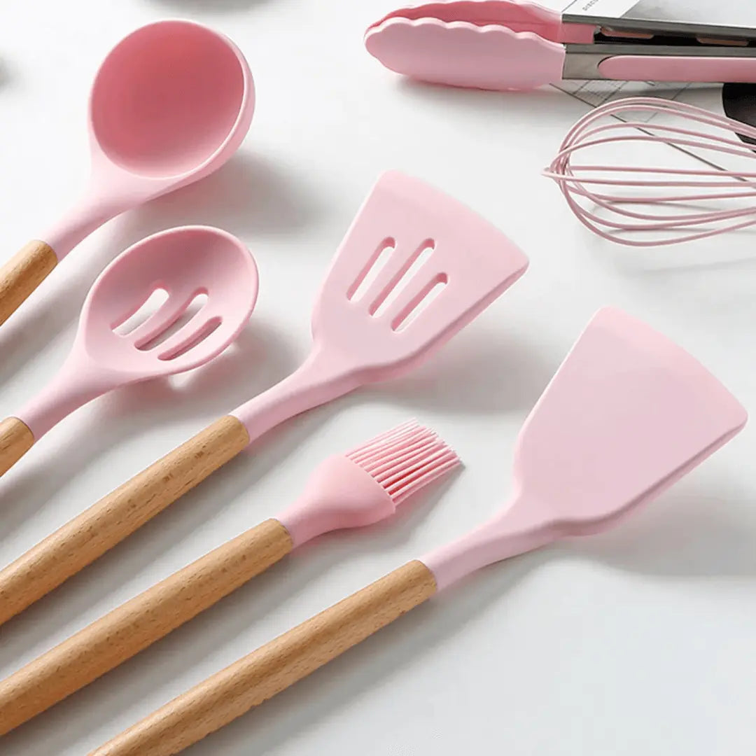 FlexiChef - Ensemble d'ustensiles de cuisine en silicone durable
