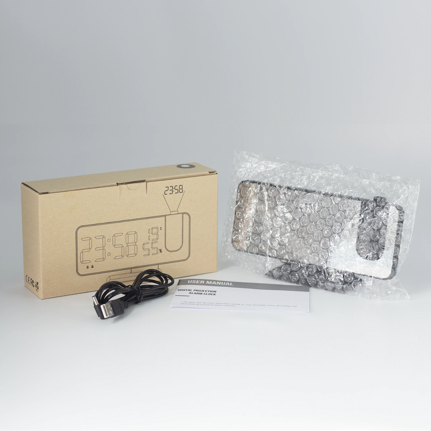 Astronatic Horloge - Écran LED Projecteur 180°