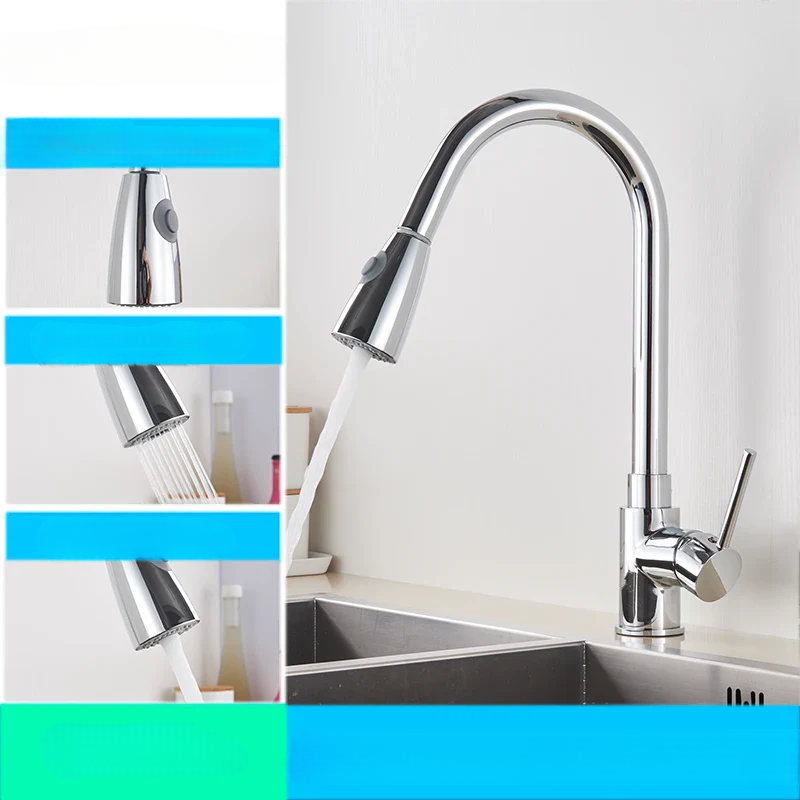 FlexStream - Kitchen Faucet with Flexible Spout and Retractable Sprayer