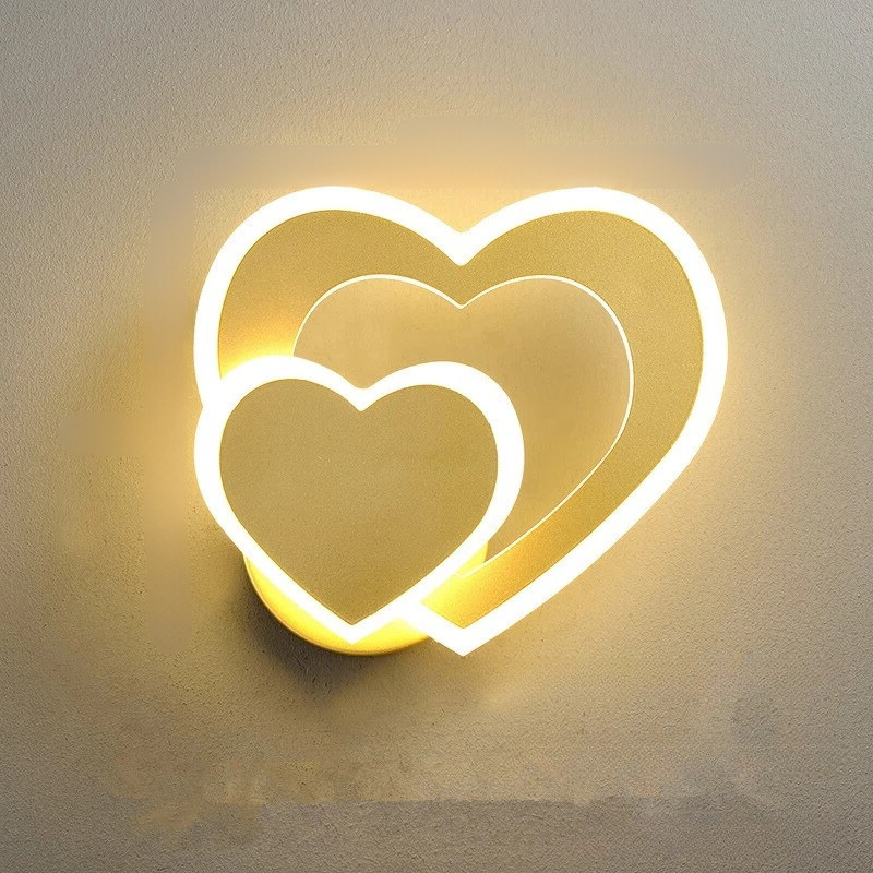 HeartGlow Wall Lamp - Modern LED Heart Wall Light