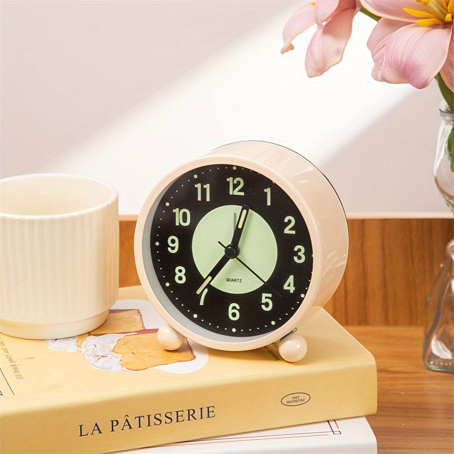 EleganceMetal Clock - Metal Travel Alarm Clock with Night Light