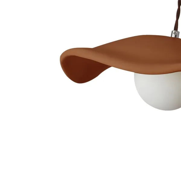 Lotus Leaf Pendant Light - Wabi Sabi Lamp for a Serene Dining Room