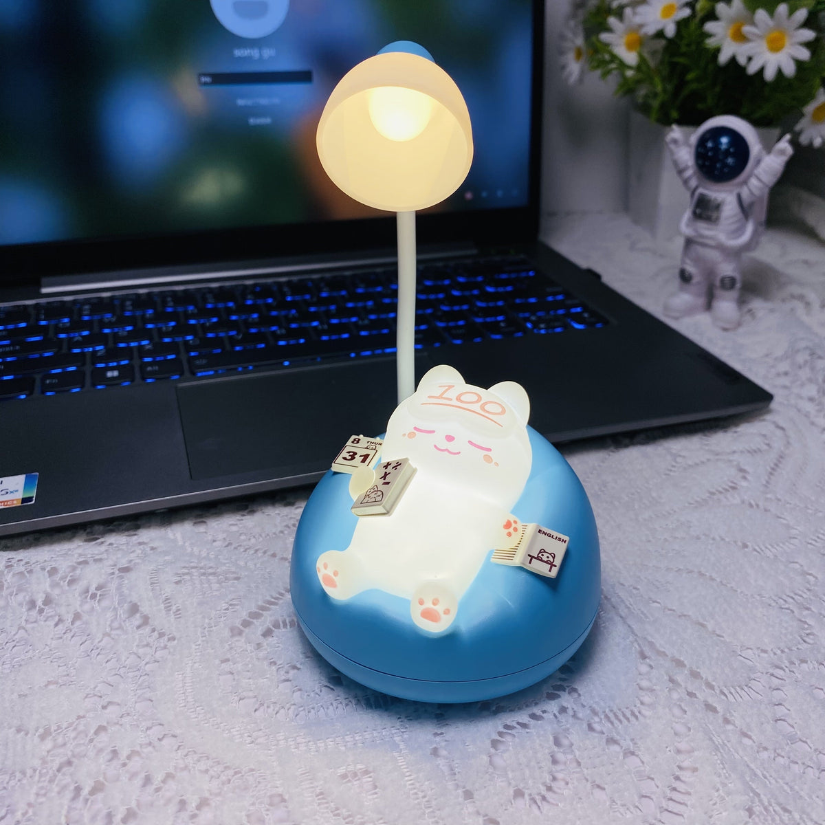 SleepyKitten Lamp - Rechargeable USB LED Cat Night Light