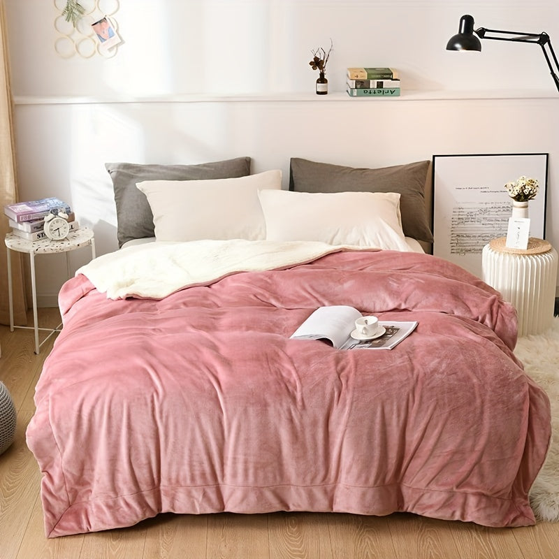 LuxeFlannel - Reversible Sherpa Throw Blanket for Ultimate Comfort