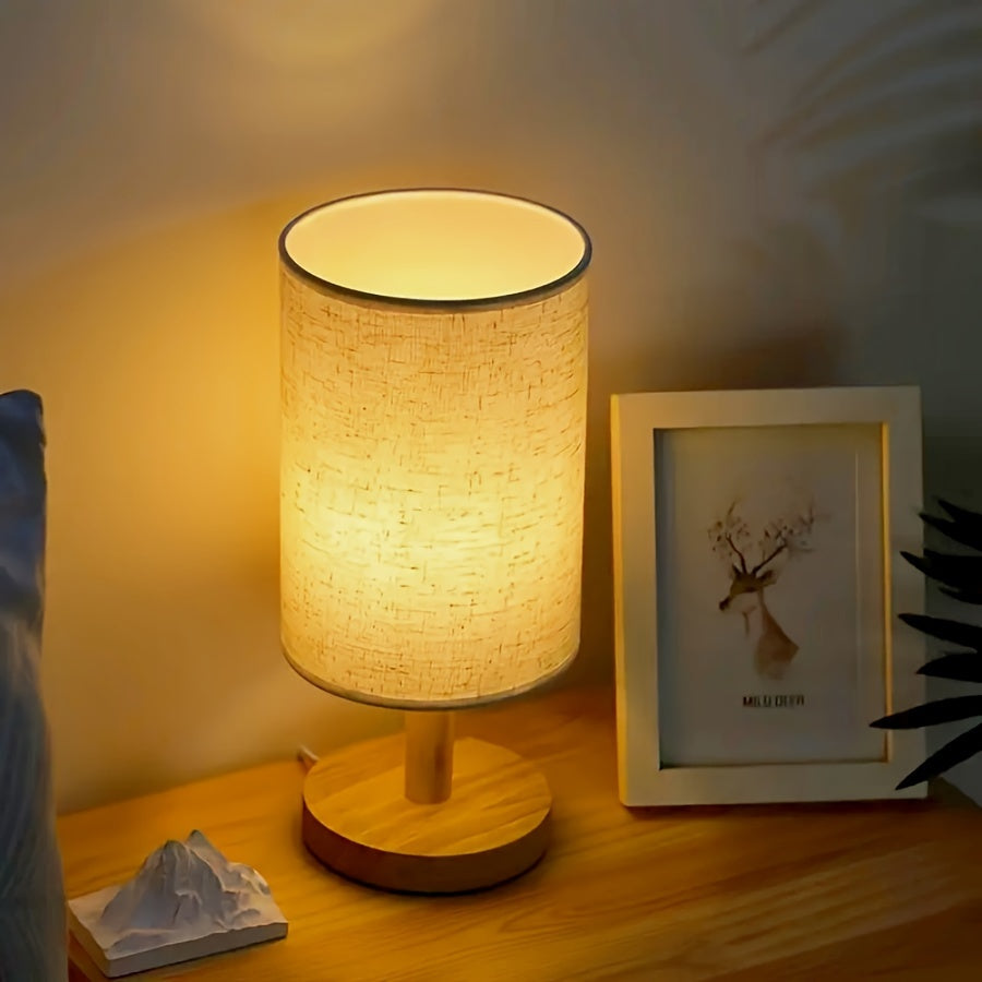 Dalveen - Dimmable Wooden LED Table Lamp with USB