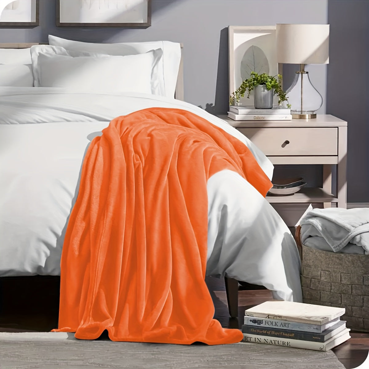 AlbaNest - Soft Flannel Fleece Throw for Sofa and Bed