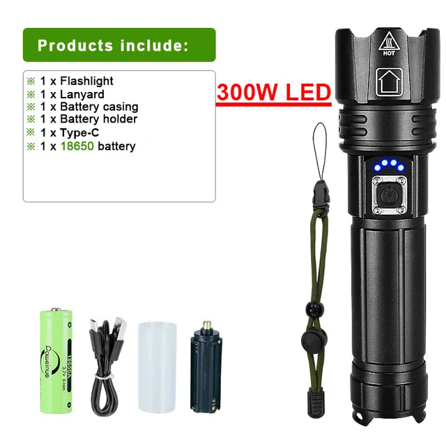 LumiBeam Zaklamp - Lampe Torche LED Rechargeable
