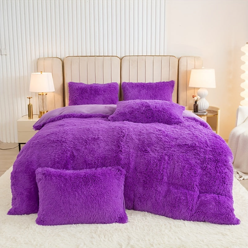 IndulgeNest - Ultra Soft Plush Duvet Cover Set with Zip Closure