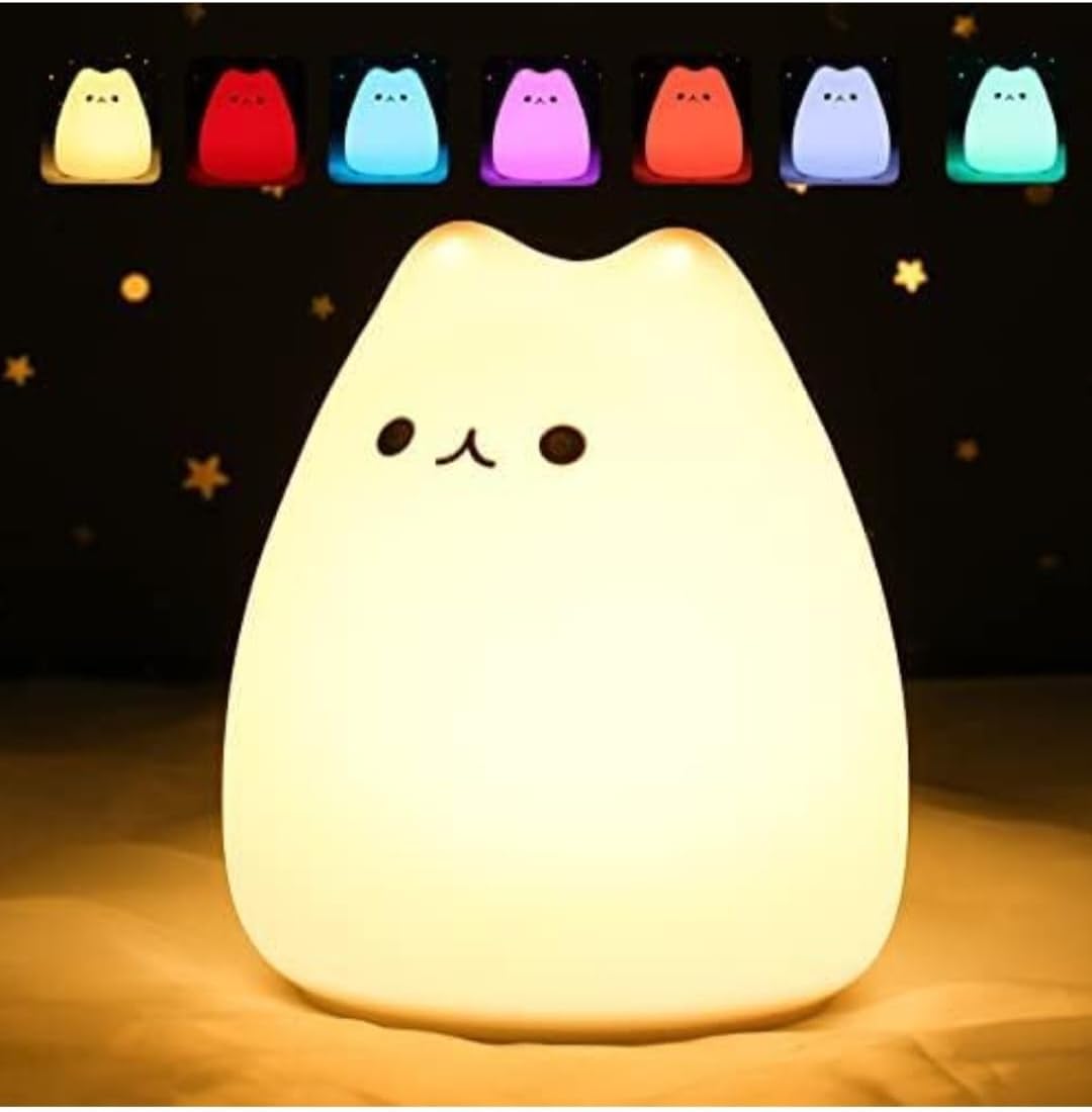 DreamyCat - Silicone Cat Night Light for Kids' Bedroom
