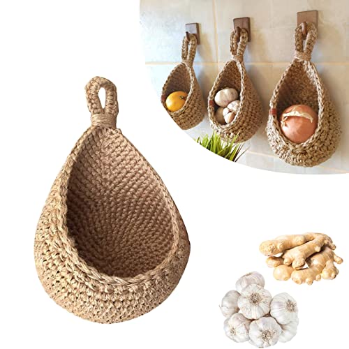 EcoWeave - Hanging Jute Wall Basket for Fruit and Vegetables