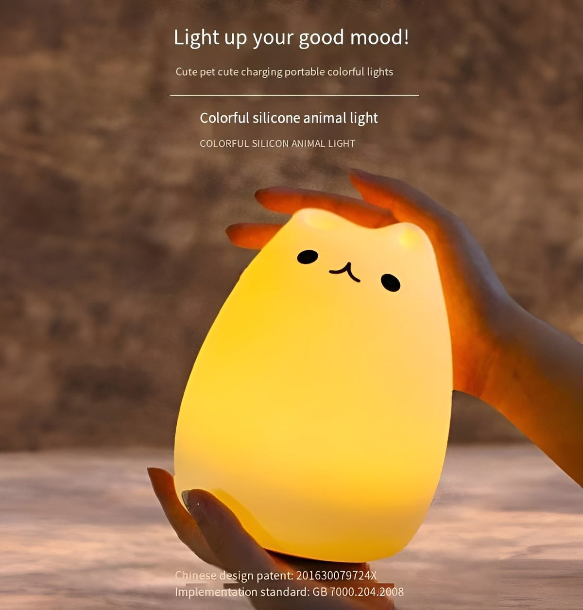 DreamyCat - Silicone Cat Night Light for Kids' Bedroom