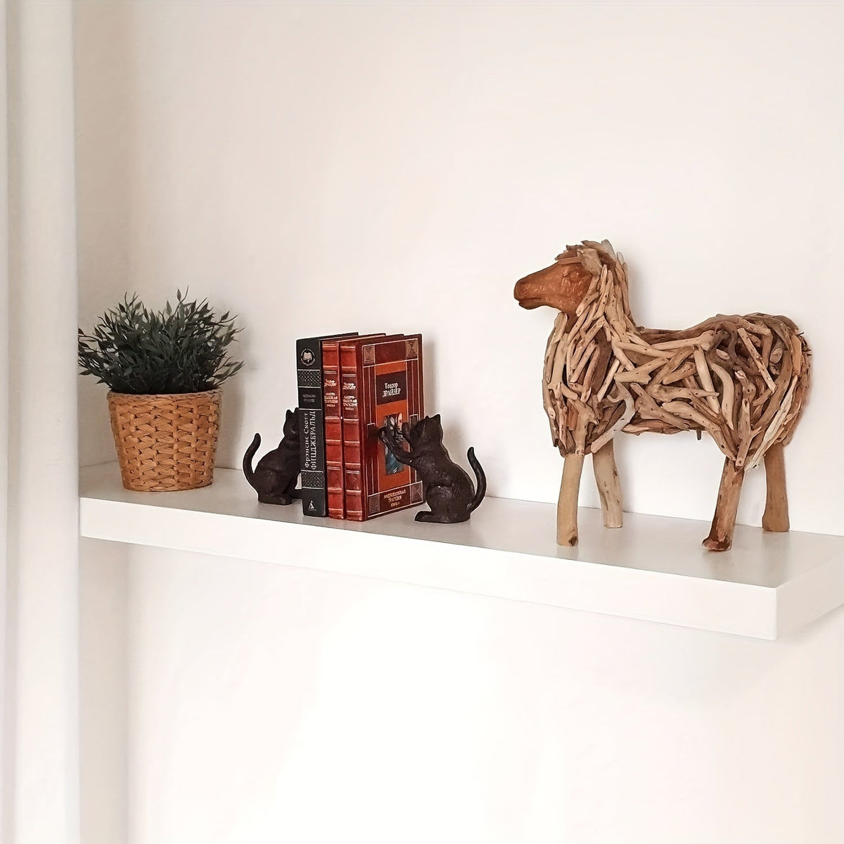 VintageCat - Cast Iron Bookends with Rustic Charm
