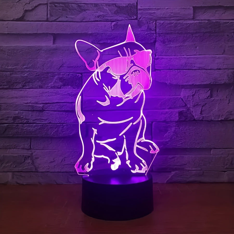 DecoBulldog - French Bulldog 3D Lamp with 16 Colors