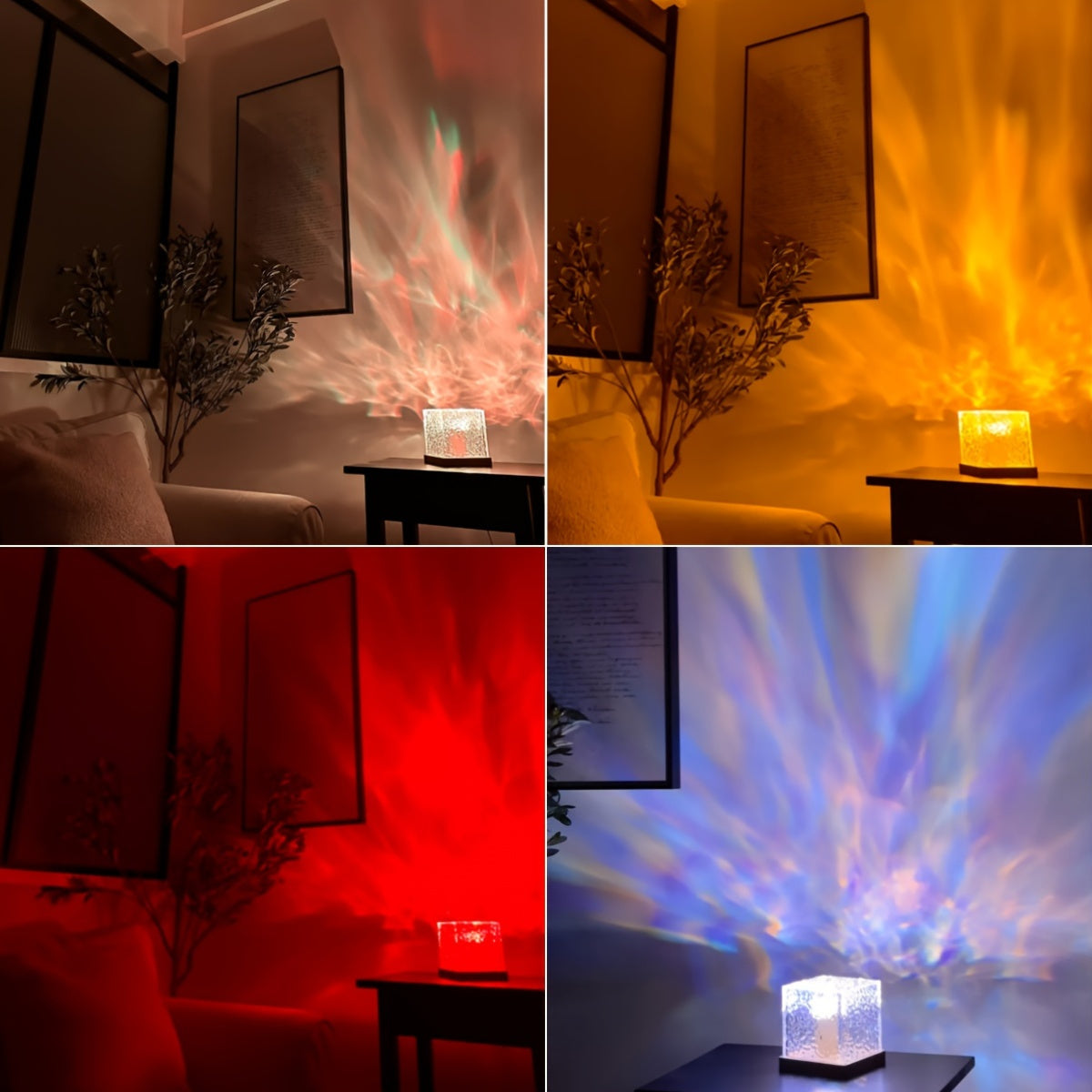 OceanWave Night Light - 16-Color LED Wave Effect Lamp