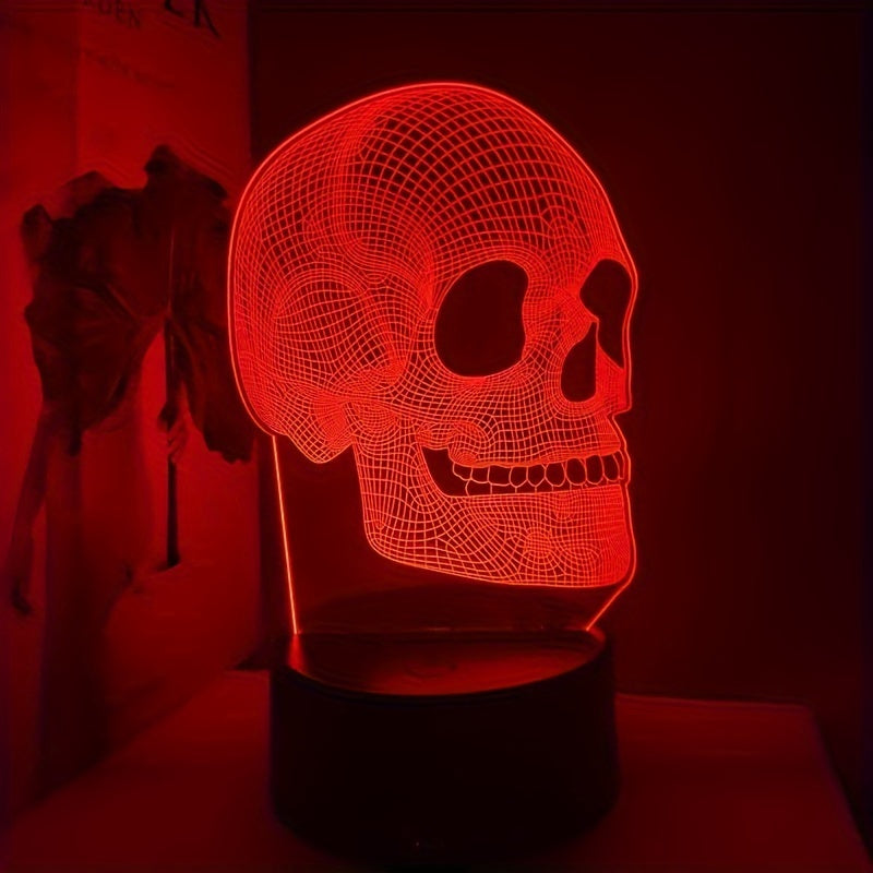 SkullGlow - 3D Geometric Skull LED Table Lamp