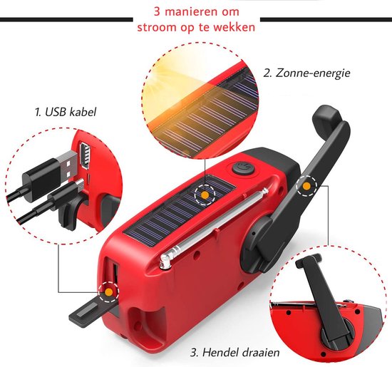 RescueReady - Radio d'urgence compacte avec USB