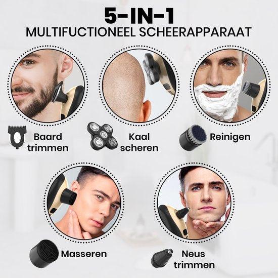 Rasoir Électrique 5 en 1 - Rasage Lisse Sans Irritation