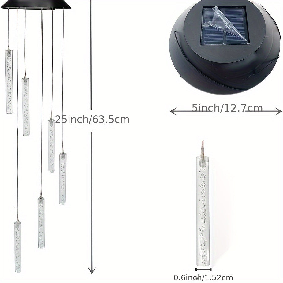 SolarChime - Solar-Powered LED Wind Chime for the Outdoors