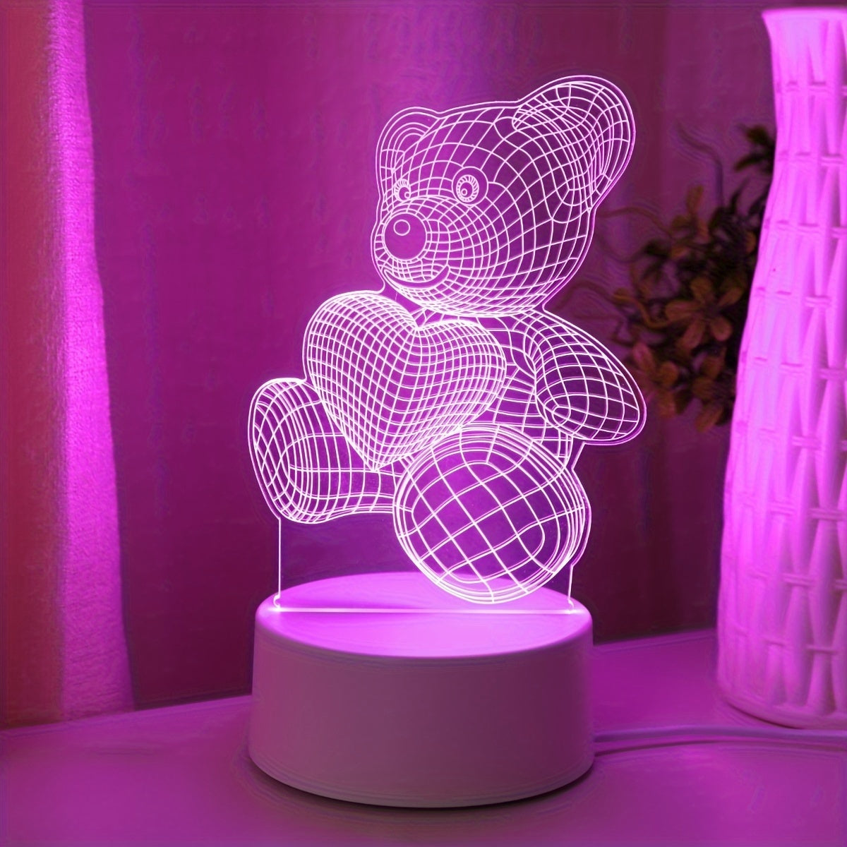 LumiBear - 3D LED Bear Night Light for Kids' Rooms