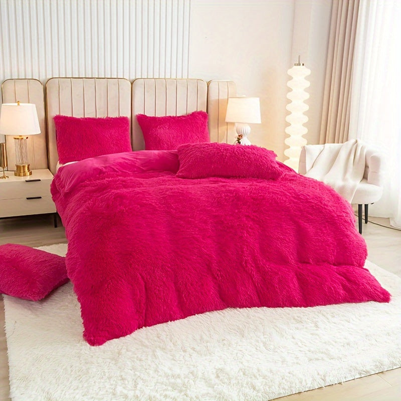 IndulgeNest - Ultra Soft Plush Duvet Cover Set with Zip Closure