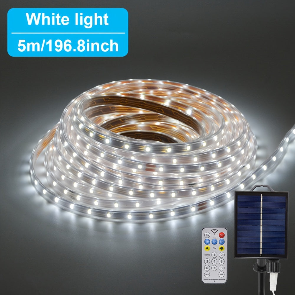 SolarFlex Light - Flexible Solar LED Strip with Remote Control for Outdoor Use