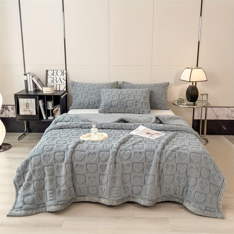ClementWrap - Reversible Coral Fleece Throw Blanket