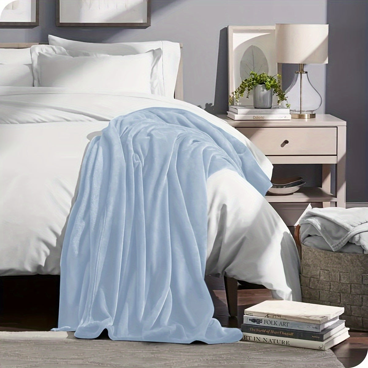 AlbaNest - Soft Flannel Fleece Throw for Sofa and Bed