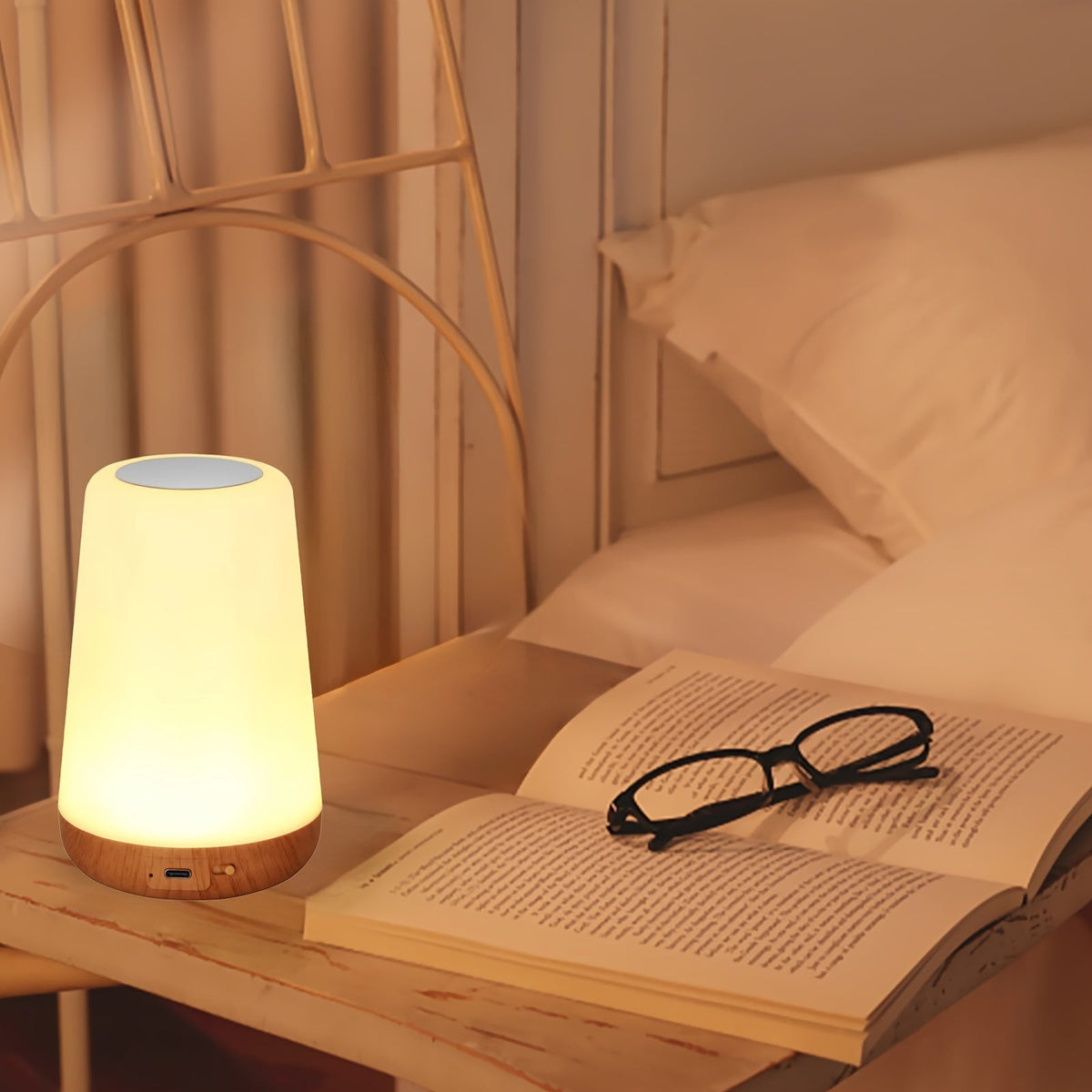 GlowLite - Rechargeable Touch-Control RGB Night Light