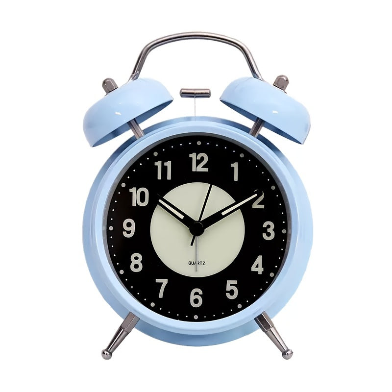 Nyctel - Silent Metal Alarm Clock with Luminous Hands