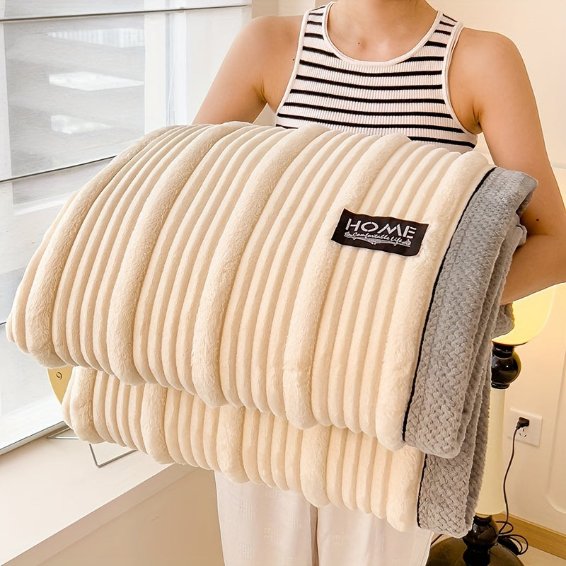 LuxeFleece - Soft Warm Coral Fleece Throw