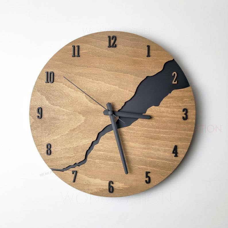 GrandArc - Artistic Wooden Wall Clock with Surreal Style