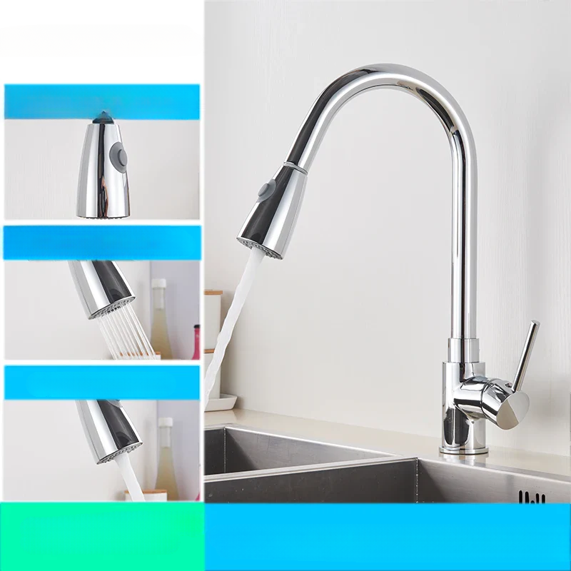 FlexStream - Kitchen Faucet with Flexible Spout and Retractable Sprayer