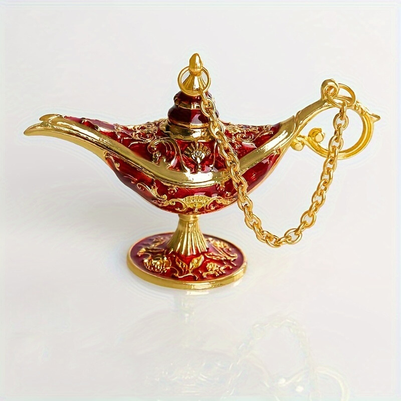 AladdinWish Lamp - Vintage Metal Oil Lamp for Oriental Decor