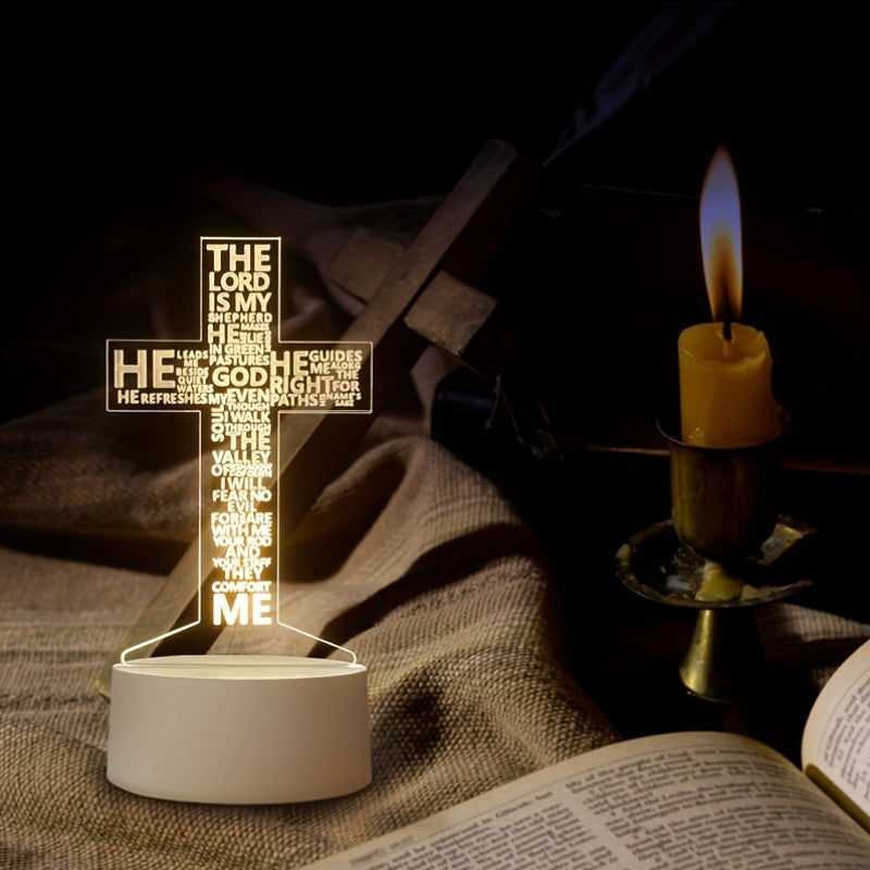 CrossGlow - Acrylic 3D LED Cross Night Light
