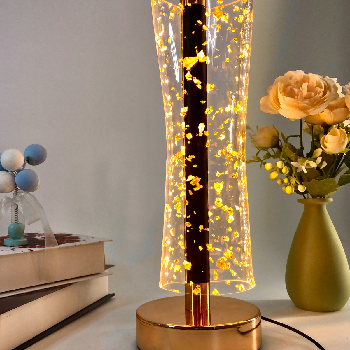 Pristelle - Luxury Acrylic Table Lamp with Gold Accents
