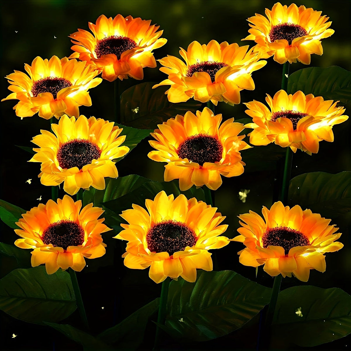 Wyldbloom - 3-Head Sunflower Solar Garden Lamp
