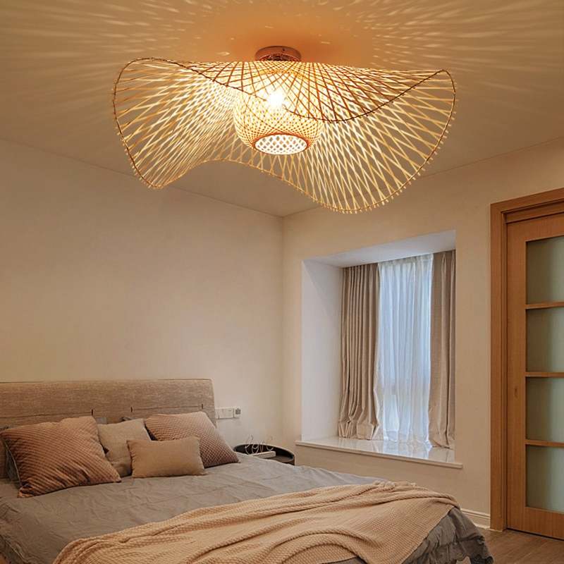 MutoCraft Pendant - Elegant Japanese-Style Rattan Pendant Light