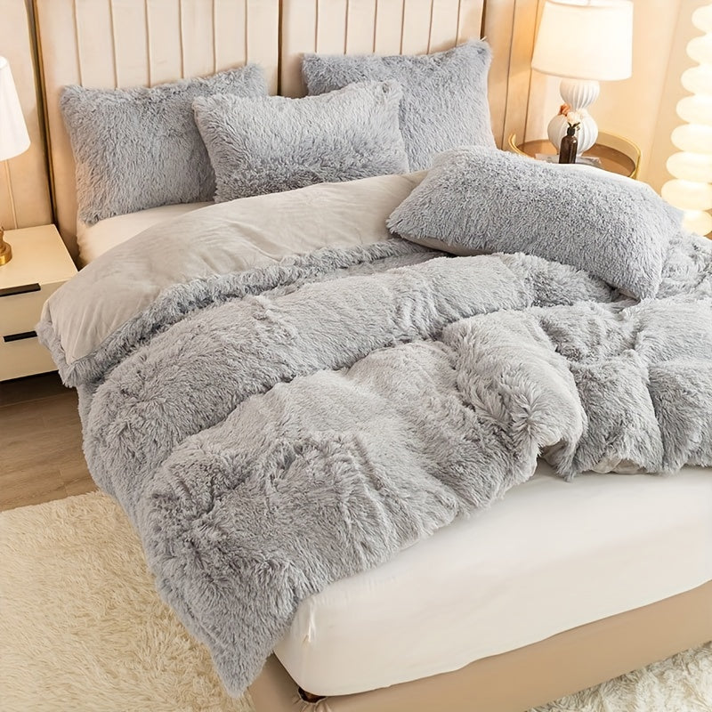 IndulgeNest - Ultra Soft Plush Duvet Cover Set with Zip Closure