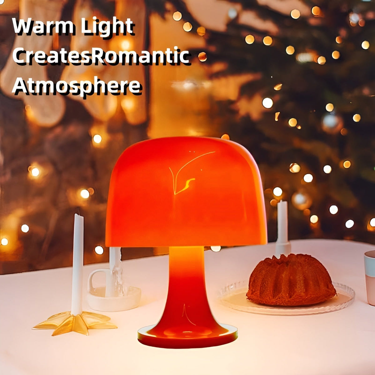 VintageMushroom - Dimmable LED Mushroom Lamp with USB Power