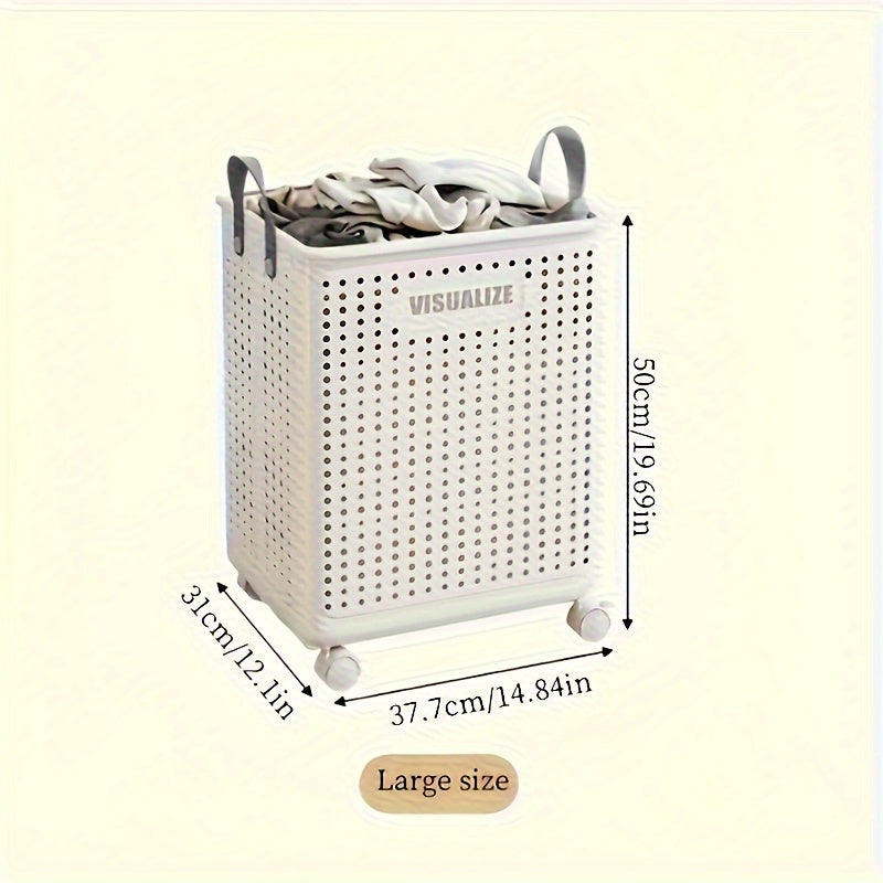 Efficient - Foldable Laundry Basket on Wheels for Easy Transport