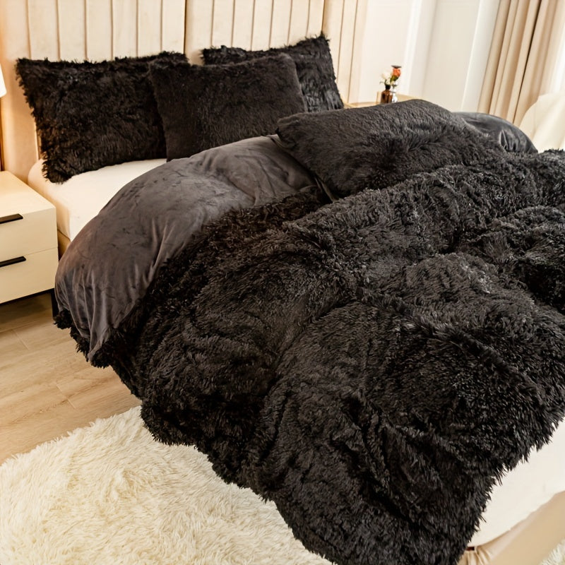 IndulgeNest - Ultra Soft Plush Duvet Cover Set with Zip Closure
