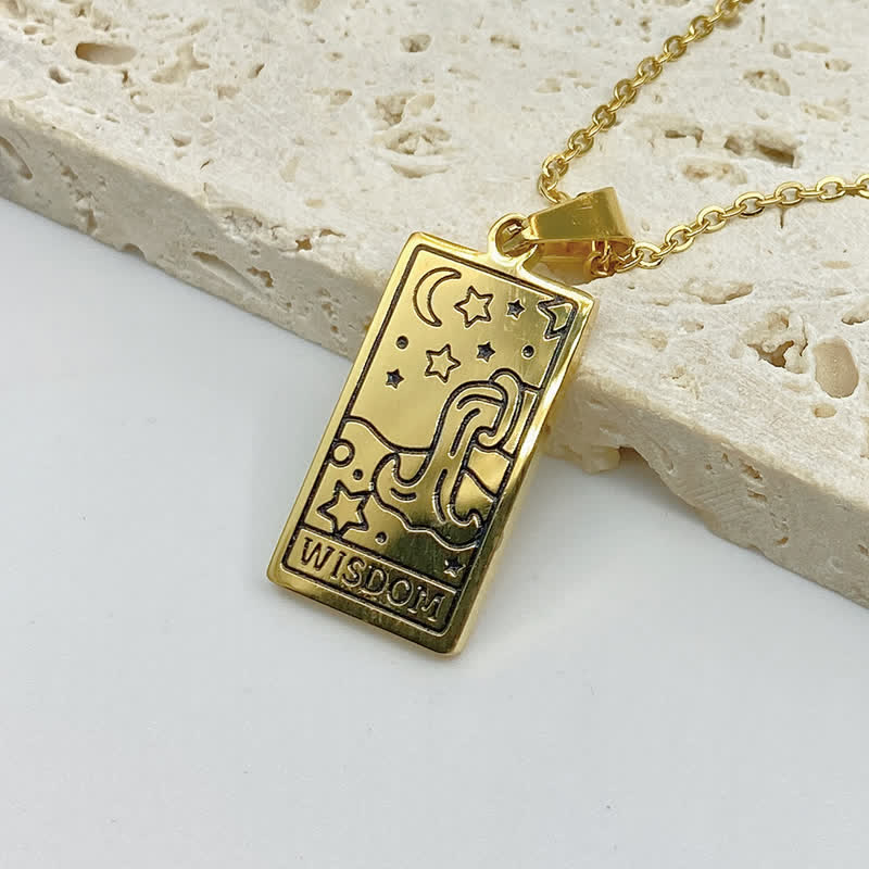 Seraphina - Pendentif porte-bonheur carte tarot vintage