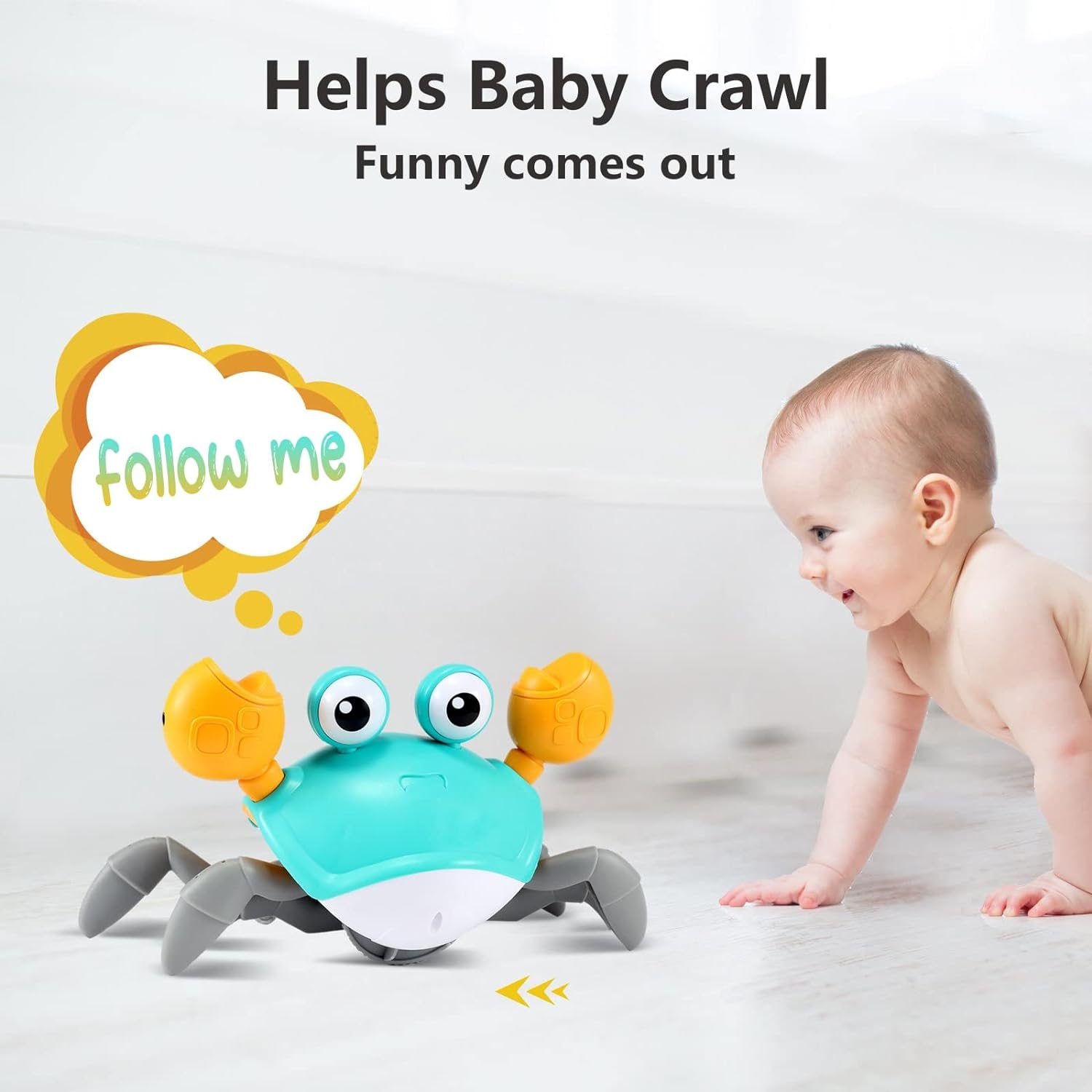 Crawling Crab - Musical Sensory Toy That Encourages Baby to Crawl