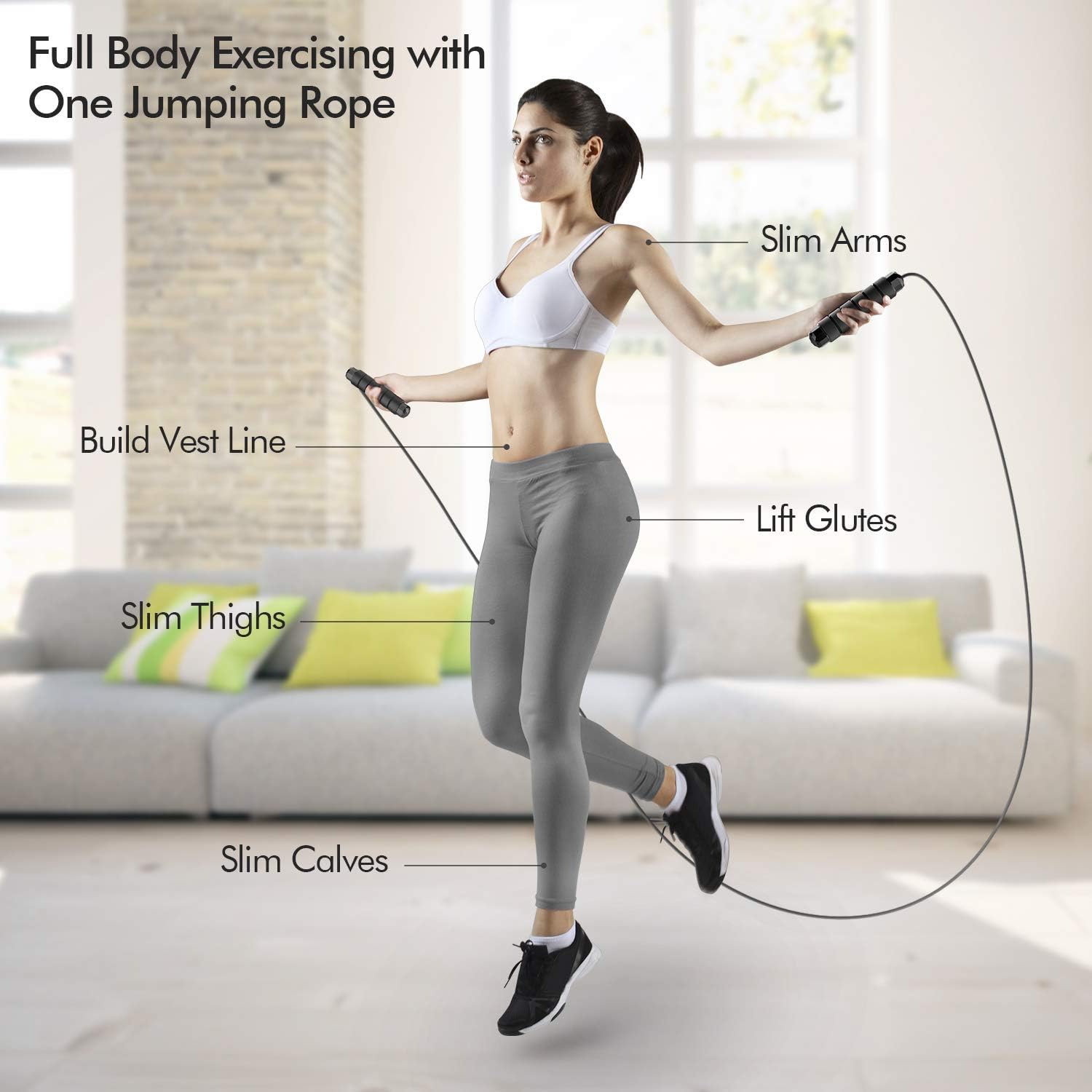 FlexiJump - Corde à sauter réglable anti-emmêlement