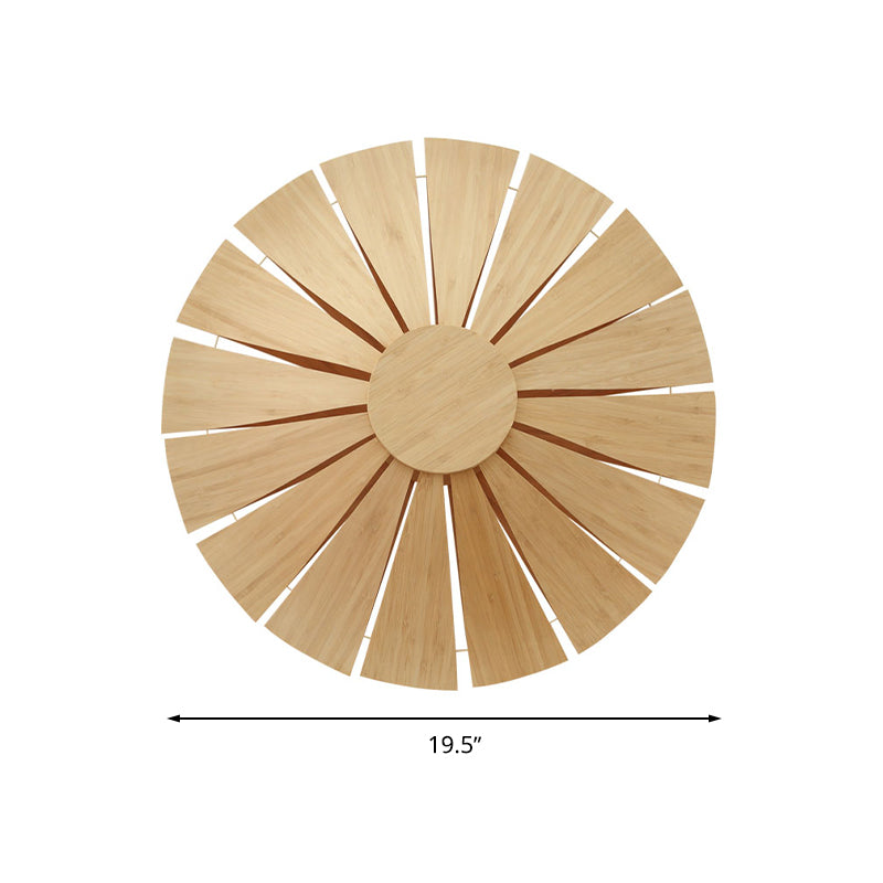 CircleWood - Round Wood Wall Sconce for a Warm Ambiance