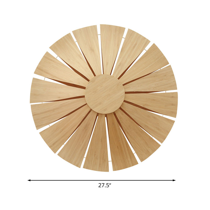 CircleWood - Round Wood Wall Sconce for a Warm Ambiance