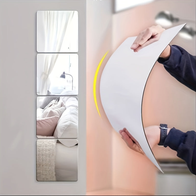 AcrylicSafe - Set of 4 Unbreakable Acrylic Wall Mirrors