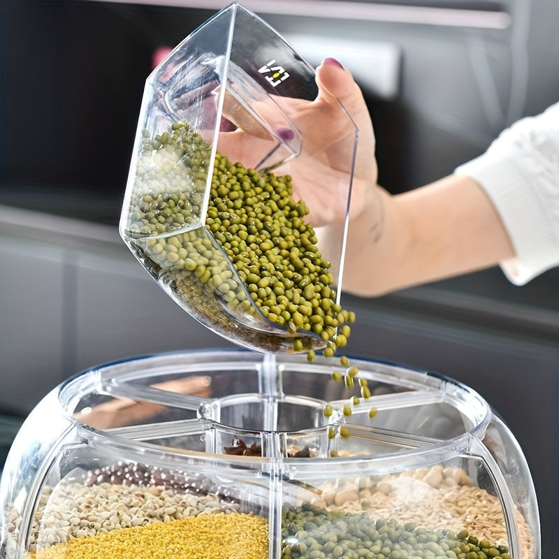 GrainGuard - Rotating Cereal Storage Box for an Organized Pantry