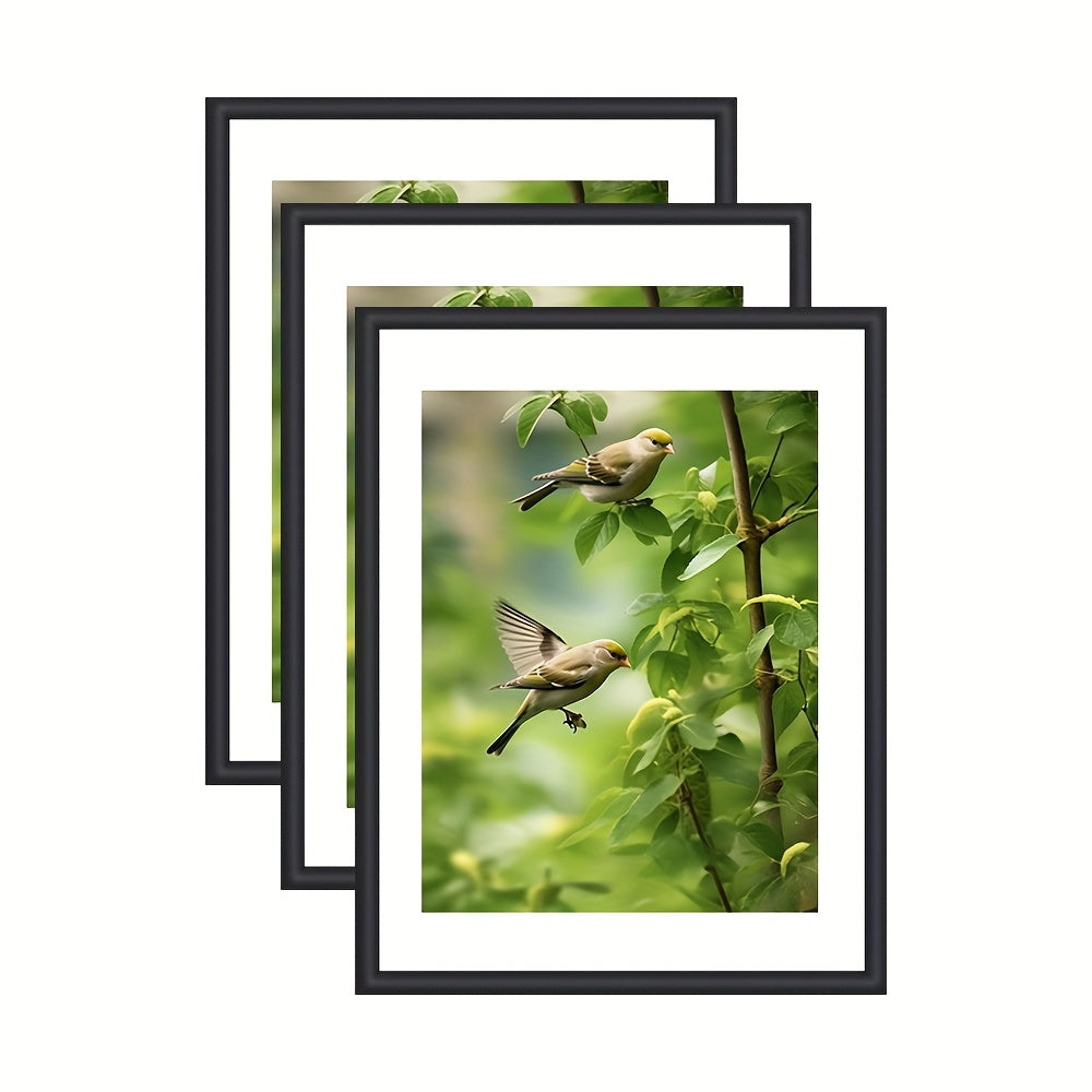 GalleryFrame - Set of 3 Black Photo Frames for Wall and Table