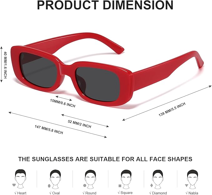 Aria Vision - Lunettes de Soleil Rétro Y2K